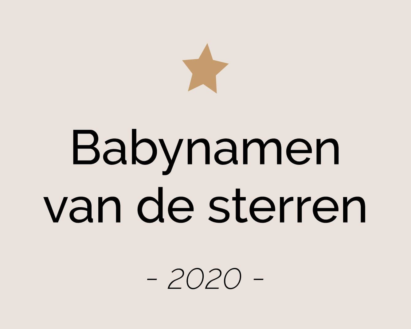 Bekende babynamen 2020